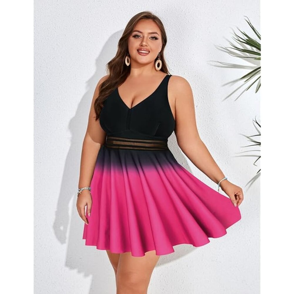 New Hanna Nikole Plus Size Two Piece Swimsuit -16P